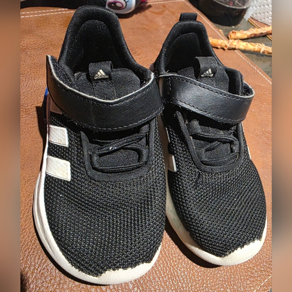 Adidas Kids Black and Blue Athletic Sneakers